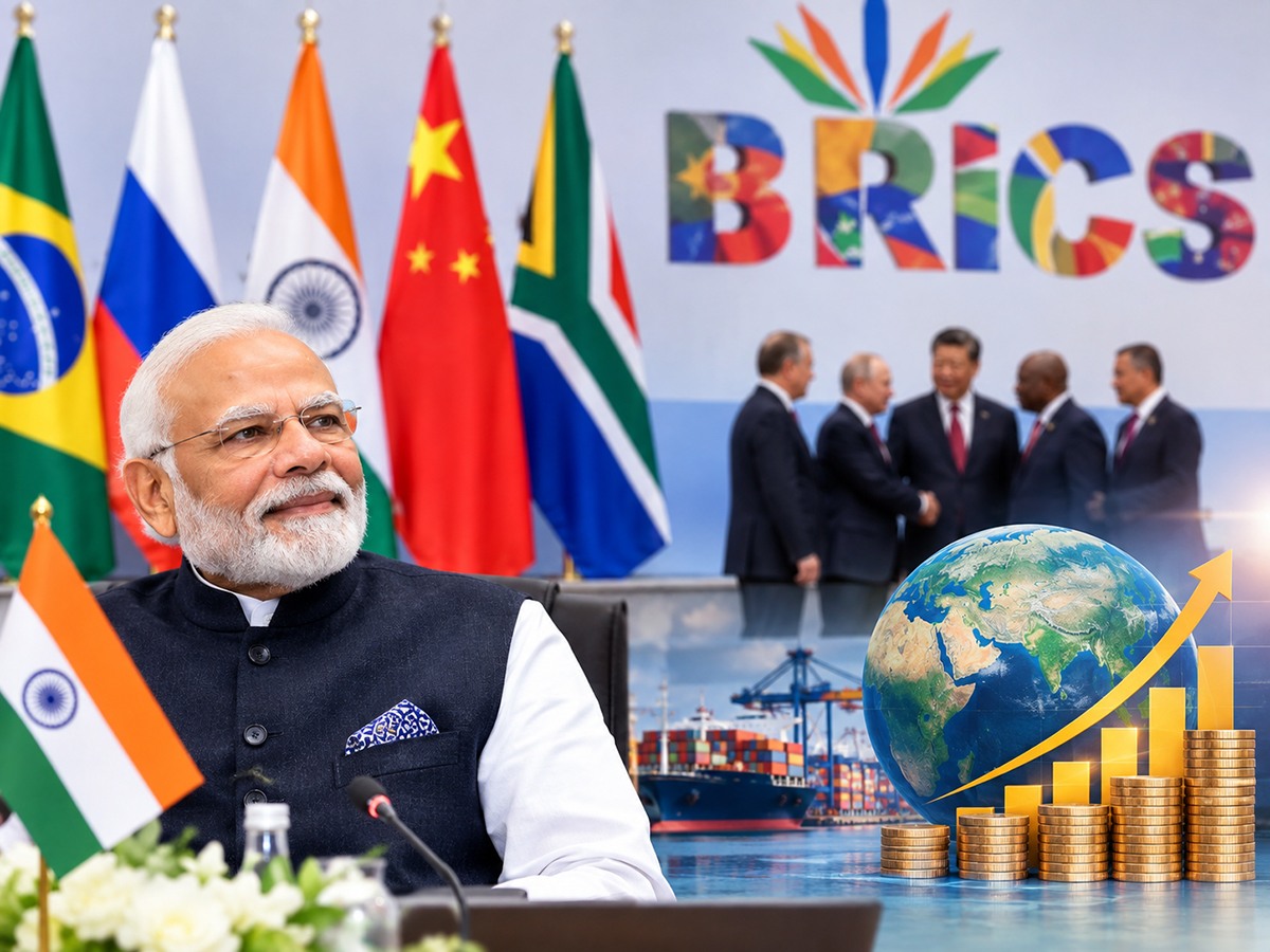 BRICS-এ ভারতের বাজিমাত! Global South থেকে বাণিজ্য — কী পেল নয়াদিল্লি? BRICS-এ ভারতের বাজিমাত! Global South থেকে বাণিজ্য — কী পেল নয়াদিল্লি?