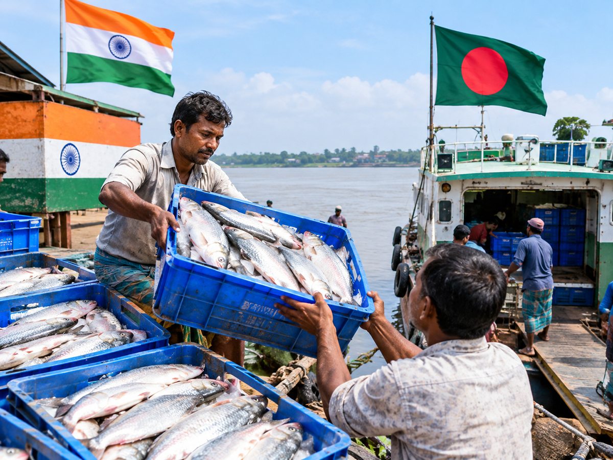 উলটপুরাণ! বাংলাদেশ থেকে ভারতে নয়, এবার ইলিশ যাচ্ছে ভারত থেকে বাংলাদেশে উলটপুরাণ! বাংলাদেশ থেকে ভারতে নয়, এবার ইলিশ যাচ্ছে ভারত থেকে বাংলাদেশে