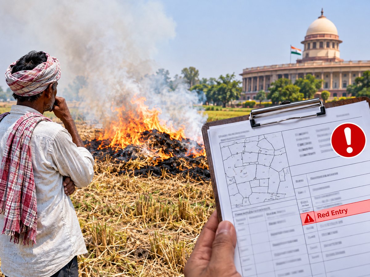 খড় পোড়ালে জমির রেকর্ডে ‘রেড এন্ট্রি’! কেন্দ্রের নতুন প্রস্তাব ঘিরে কৃষিমহলে আলোচনা খড় পোড়ালে জমির রেকর্ডে ‘রেড এন্ট্রি’! কেন্দ্রের নতুন প্রস্তাব ঘিরে কৃষিমহলে আলোচনা